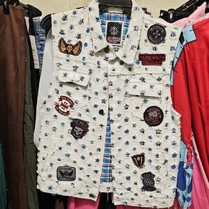 Mens Patchwork Vest Vintage Well Made #289